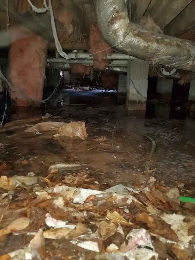 Crawl space flood assessment for Commercial Water Damage Restoration in Archbald