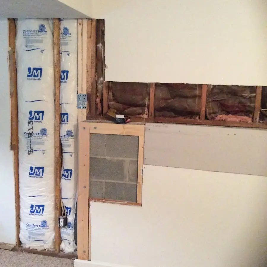 Wall insulation replacement during Contents Cleaning & Restoration in Archbald